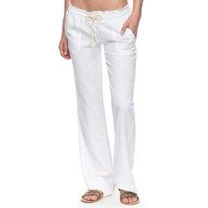 Roxy Women Oceanside Linen Pant - Sea Salt